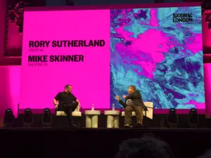 Rory Sutherland och Mike Skinner SXSW London 2026